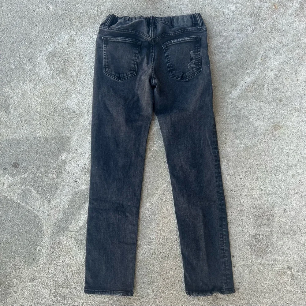GapKids 1969 Black Slim Jeans Youth Size 12 Regular Adjustable Waist Patches